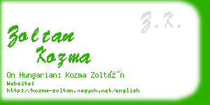 zoltan kozma business card